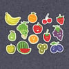 Happy Face Assorted Fruit Stickers (14 Pack)