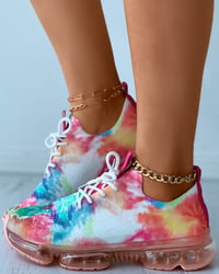 Image 5 of Multi-Color Lace Up Sneakers