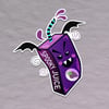 Kawaii Spooky Grape Juice Box Sticker