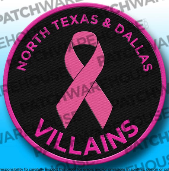 Image of North Texas Villains and BV Dallas Breast Cancer Awareness Patch 2021
