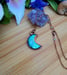 Image of Celestial Labradorite Crescent Moon Pendant #1