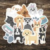 Assorted Small Dog Stickers (14 Pack)