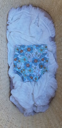 Image 1 of Blue Floral High Waisted Bummies