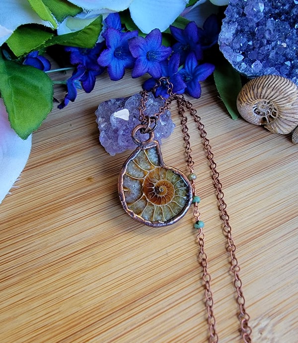 Image of Ammonite Fossil Pendant #4