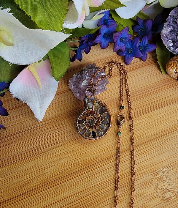 Image of Ammonite Fossil Pendant #6