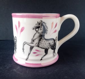 Harlequinade horses mug