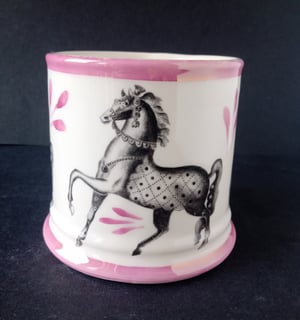 Harlequinade horses mug