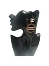 Coco Onyx Fashion Hoop Earrings 