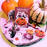 Image 2 of Sticker Pack Halloween - 7 stickers WATERPROOF + 2 marque pages