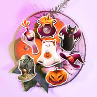 Image 3 of Sticker Pack Halloween - 7 stickers WATERPROOF + 2 marque pages