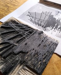 Image 5 of "Edo Haze", three block woodcut on Shintorinko Cream washi paper