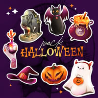 Image 1 of Sticker Pack Halloween - 7 stickers WATERPROOF + 2 marque pages