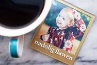 Personalised Gold Glass Photo Coaster