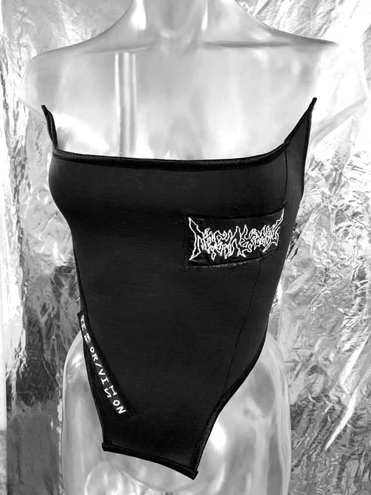 Image of TERROR VISION - Logo embroidery neoprene 2way corset