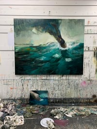 Image 2 of Painting / maleri / "I left all my notes to self behind I" / 120x150 cm