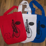 Image of shopping bag "bis dannn ihr trottel" // (red / white / blue)