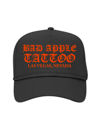 Image 1 of Bad Apple Tattoo Hat - Black