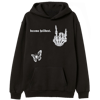 hb skull hand hoodie