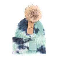 Image 5 of POM Tie Dye Beanies - More Colors