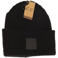 Image 2 of Unisex Large Patch Beanie - 3 Colors 