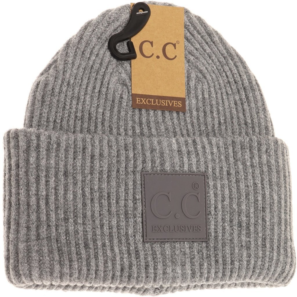 Image of Unisex Large Patch Beanie - 3 Colors 