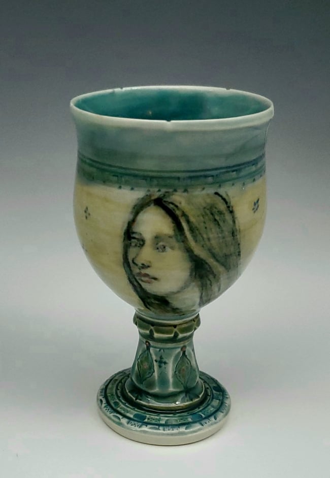 Sleeping Beauty Awakening  Porcelain Chalice