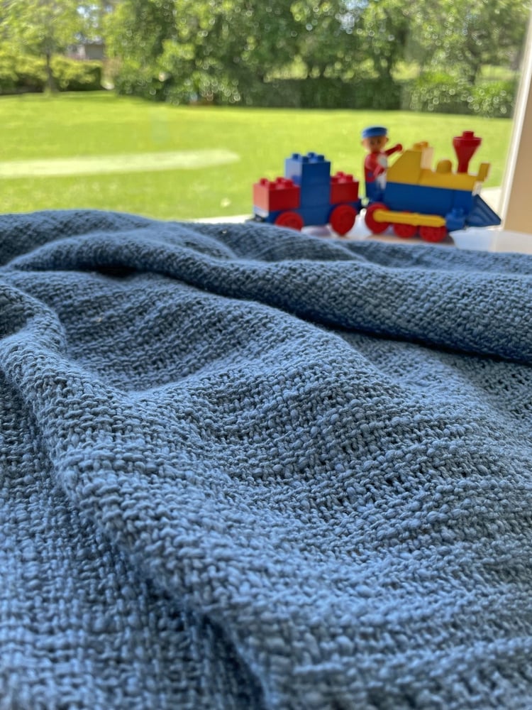 Image of Cotton Baby Blanket - Marine