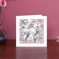 Image 5 of Hummingbirds & fuchsia art card