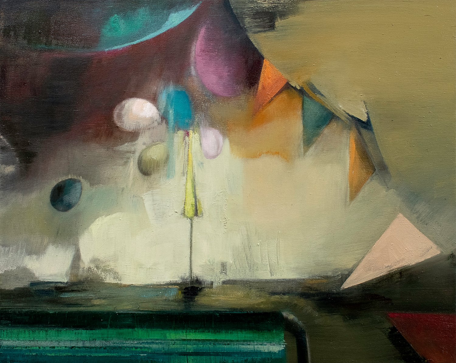 Image of Painting / maleri / "The memory of a parasol" / 40x50 cm
