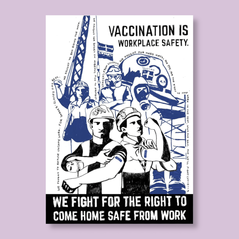 Image of 'Vaccination is Workplace Safety' RISO print (One print) (LIMITED)