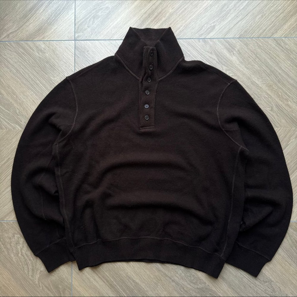Image of AW 2005 CP Company Wool 1/4 Button Up Sweatshirt, Size XL