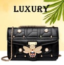 Black Honey Bee Messenger Bag