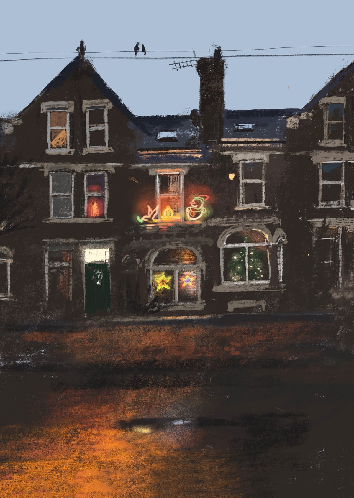Image of  'Christmas Houses' Luxury Christmas Cards