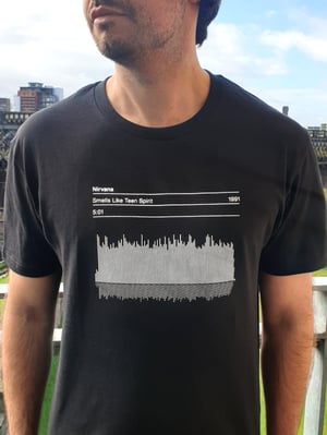 Image of Nirvana, 'Smells Like Teen Spirit', Song Sound Wave Graphic T shirt