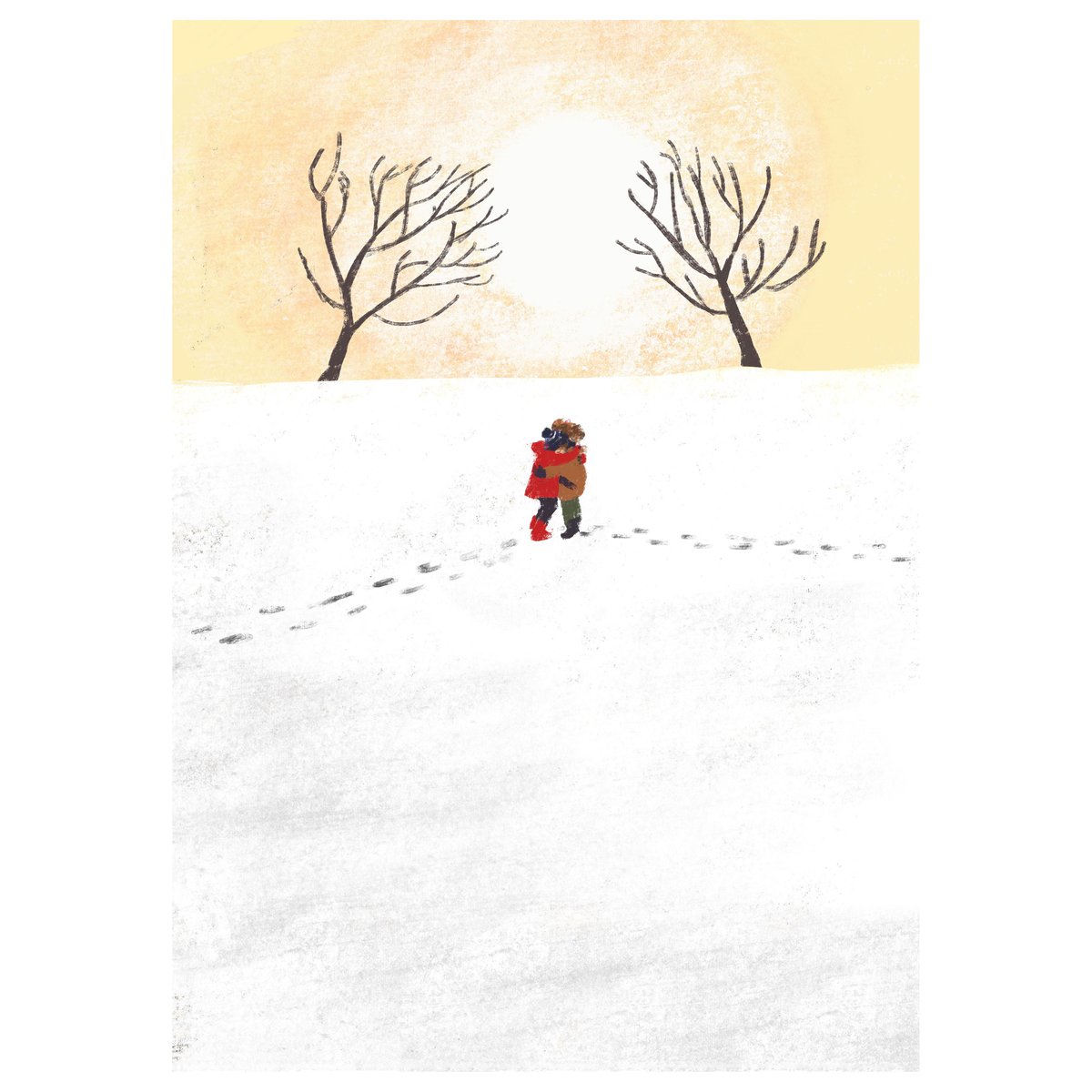 Image of 'Winter Hug' Luxury Greetings Card (single or multipack)