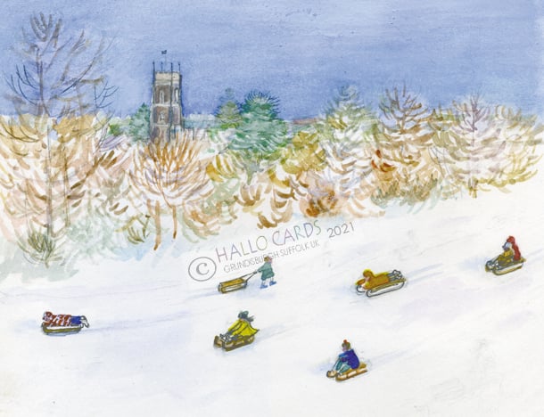 Image of HC30 Sledging on Fen Meadow  Woodbridge
