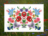 Heritage Collection Hungarian Wildflower Folk Fine Art Print