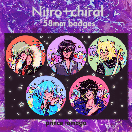 Image of Nitro+chiral Protag 58mm badges