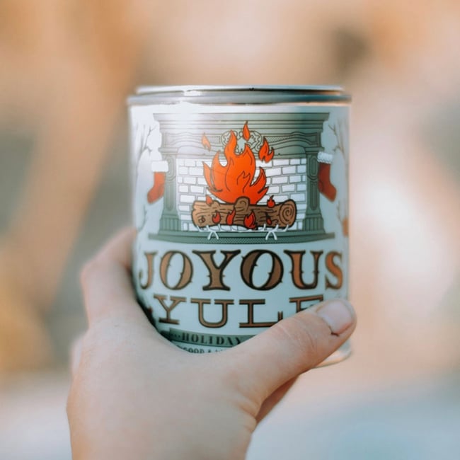 Joyous Yule Holiday Candle