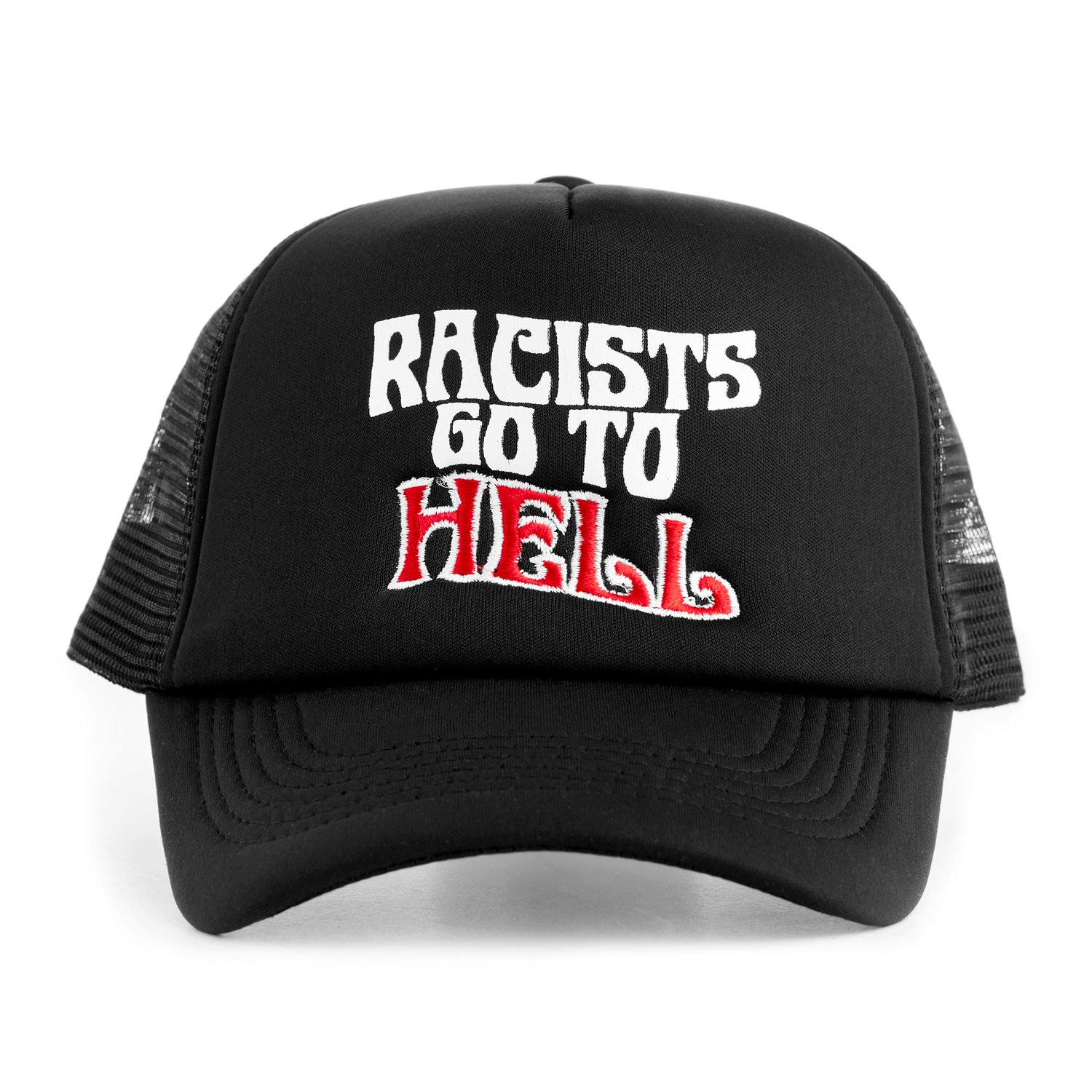 Image of Racists Go To Hell Trucker (Black/Blk)