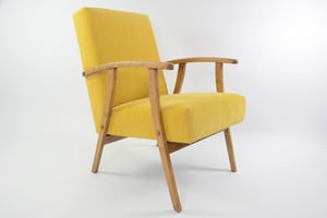 Image of Fauteuil courbé jaune