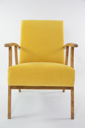 Image of Fauteuil courbé jaune