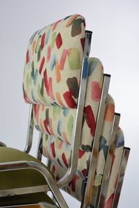 Image 3 of Chaises chromées vert & motif