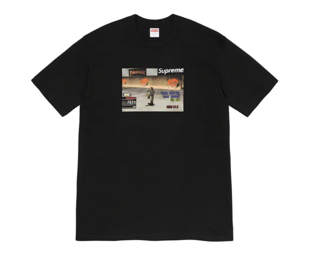 Supreme Thrasher Game Tee Black | Sheffield Rubber