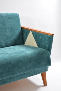 Image 5 of Canapé convertible bleu canard