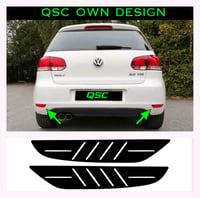 Image 3 of X2 Vw Golf Mk6 Golf Hatchback Rear Bumper Reflector Overlay Decal Sticker