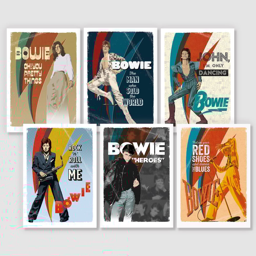 David Bowie Official Art Prints Set