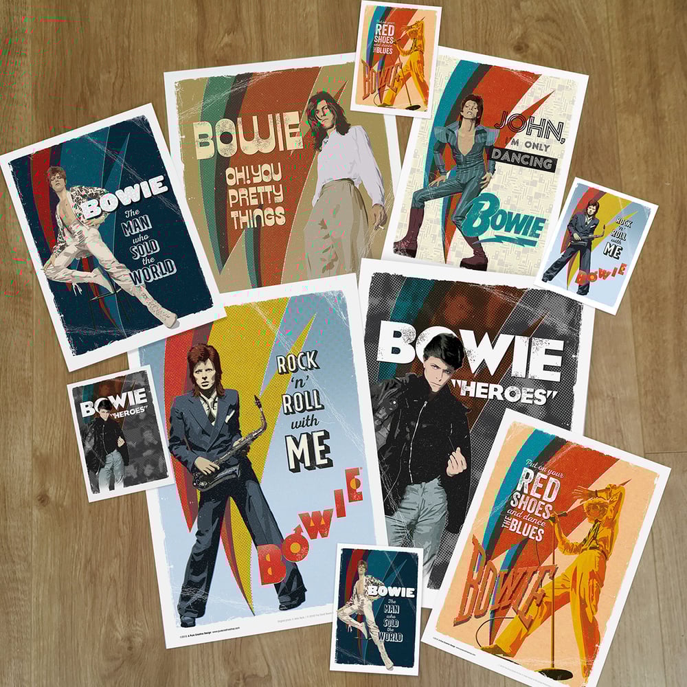 David Bowie Official Art Prints Set