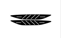 Image 2 of X2 Vw Golf Mk7 Golf Rear Bumper Reflector Overlay Decal Sticker