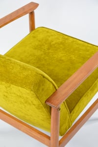 Image 4 of Fauteuils M velours structuré lemon